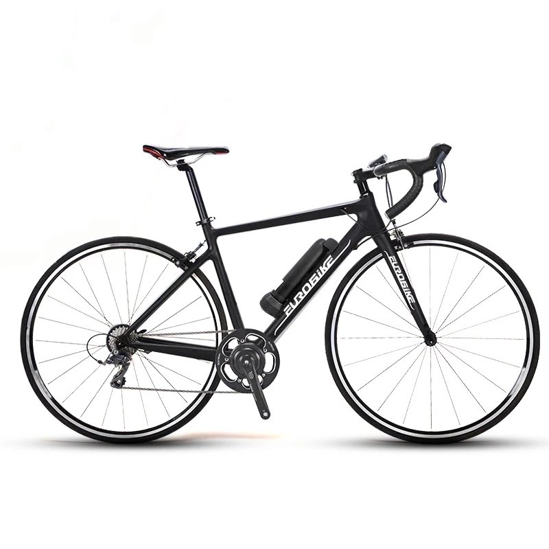 Электрический велосипед из углеродного волокна, 36 В, 250 Вт, двигатель, 10 Ач, литиевая батарея, электронный велосипед для взрослых, тонкие шины, городской спортивный электрический велосипед