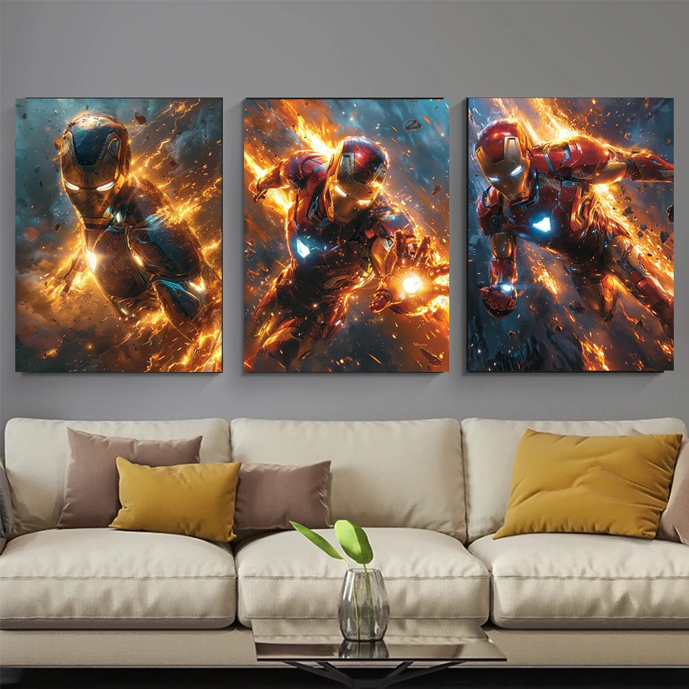 5D fai da te Marvel Diamond Painting Kit Iron Man Handmade Sticker diamante ricamo colore supereroe diamante mosaico decorazione della casa