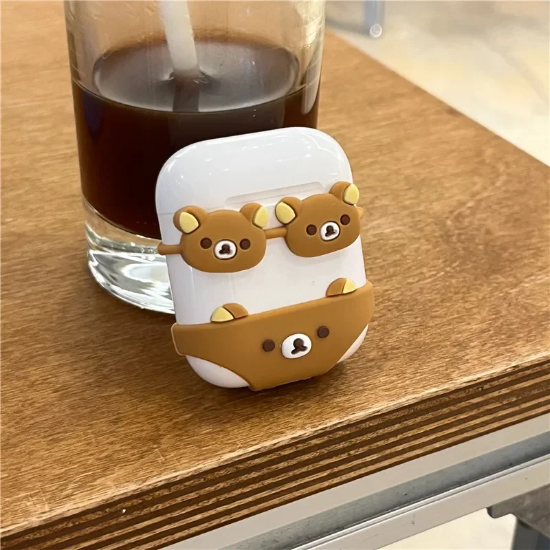 

for Apple Airpods 4 2024 3 Pro 2 3D Cute Cartoon Bikini Bear Styling Soft Silicone Earphone Cover Headphones Cases Sleeve Funda