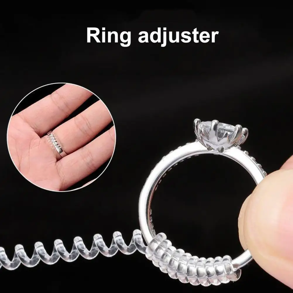 10cm Adjuster Jewelry Tools Spiral Based Ring Size Adjuster Guard Tightener Reducer Resizing Tool 4 Types 16Pcs Jewelry Guard