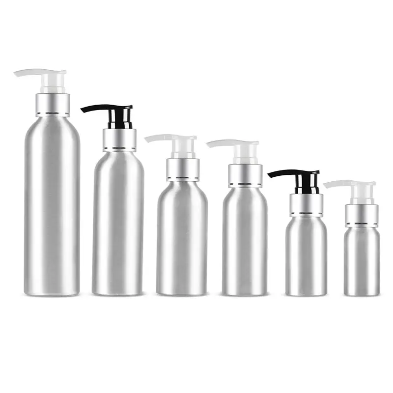 20 X 30ml 50ml 100ml 120ml 150ml 200ml 250ml 1L Empty Aluminum Bottles Dispenser Body Lotion Cream Liquid Soap Sprayer Container