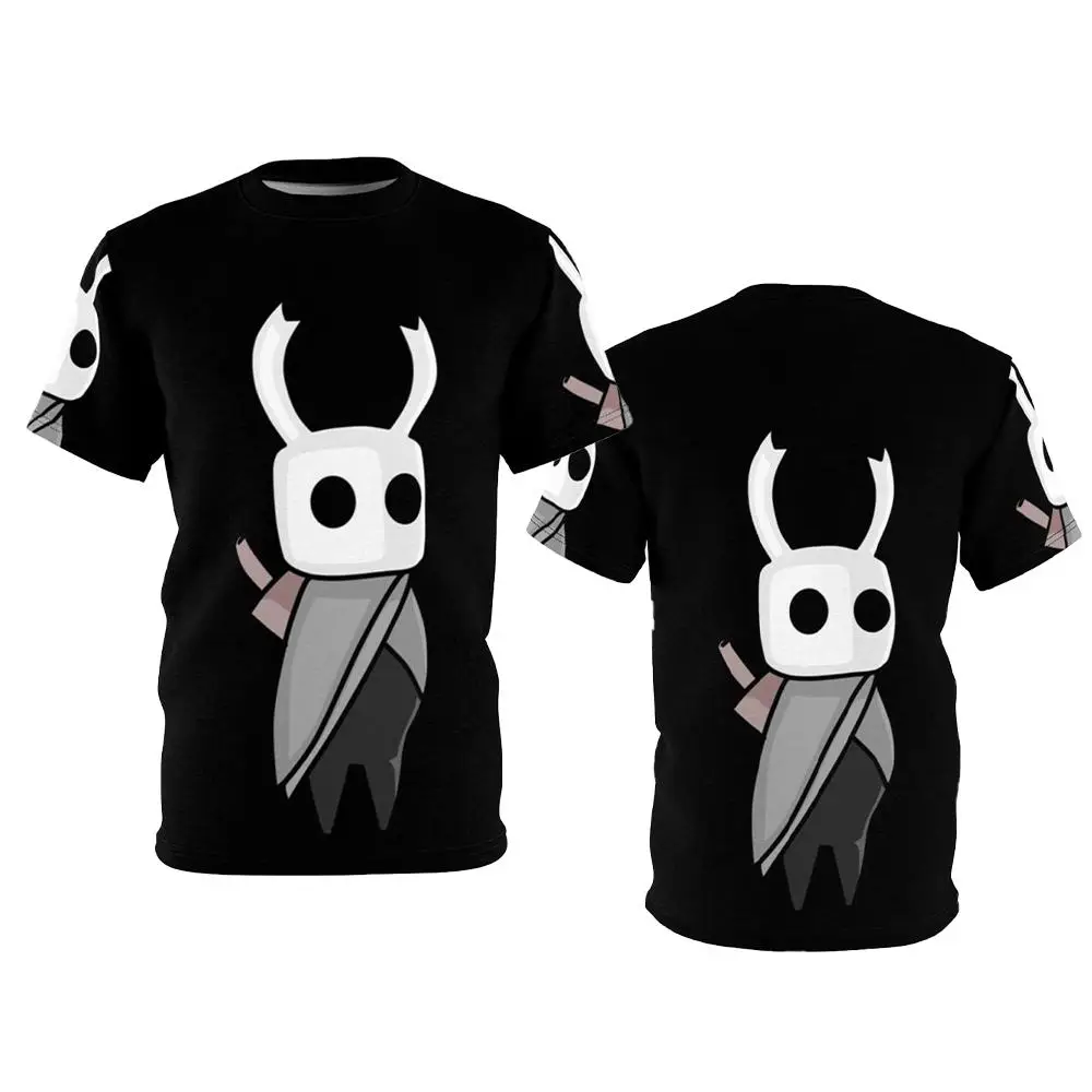 Cute Hollow Knight Character Graphic T-shirts Men's Casual Loose Short Sleeve Tee Harajuku Personalized Streetwear Kid's Clothes