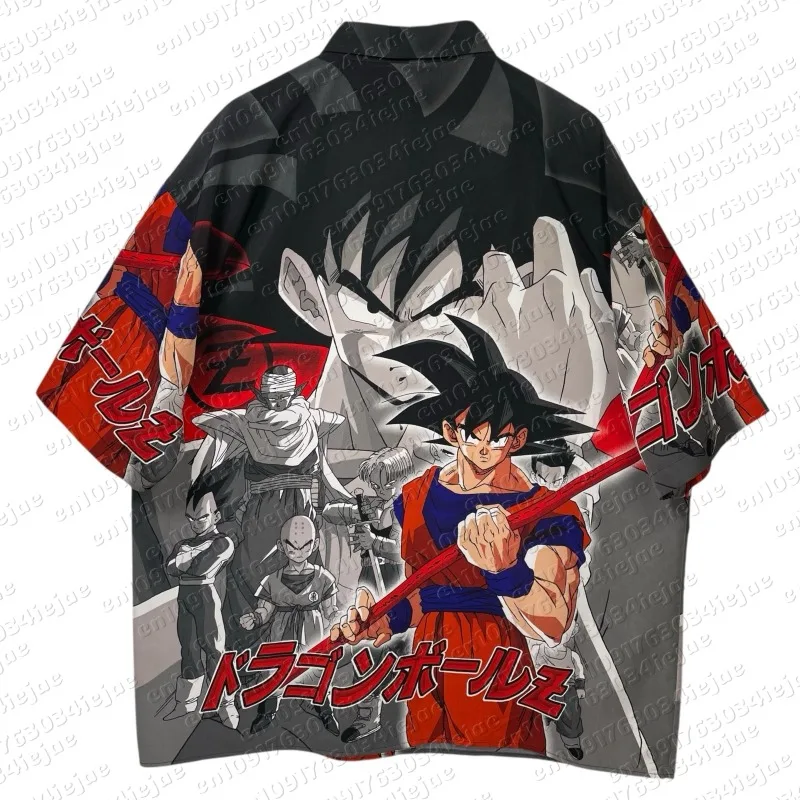 2026 Dragon Ball Erwachsenen-Polo-T-Shirt Anime-Charakter Son Goku Super Saiyan T-Shirt Jungen Kinderkleidung Sommer-T-Shirt Cosplay