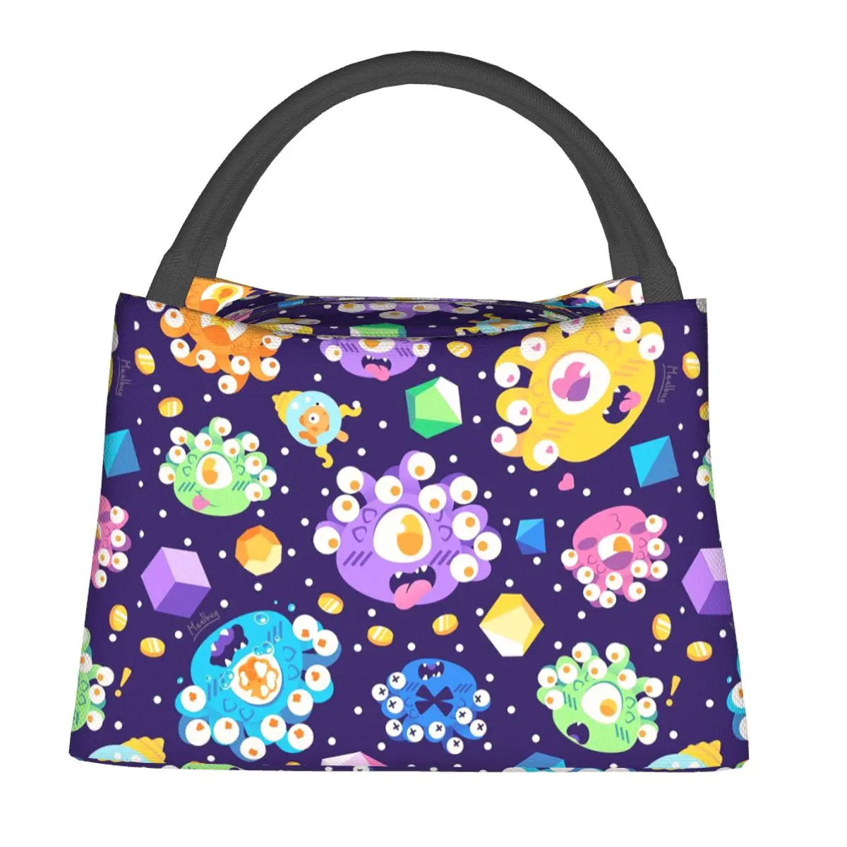 Beholder Cuties Lunch Bags Isolados Bento Box Tote de Almoço Impermeável Refrigerador de piquenique, Saco térmico para mulheres, crianças, escritório