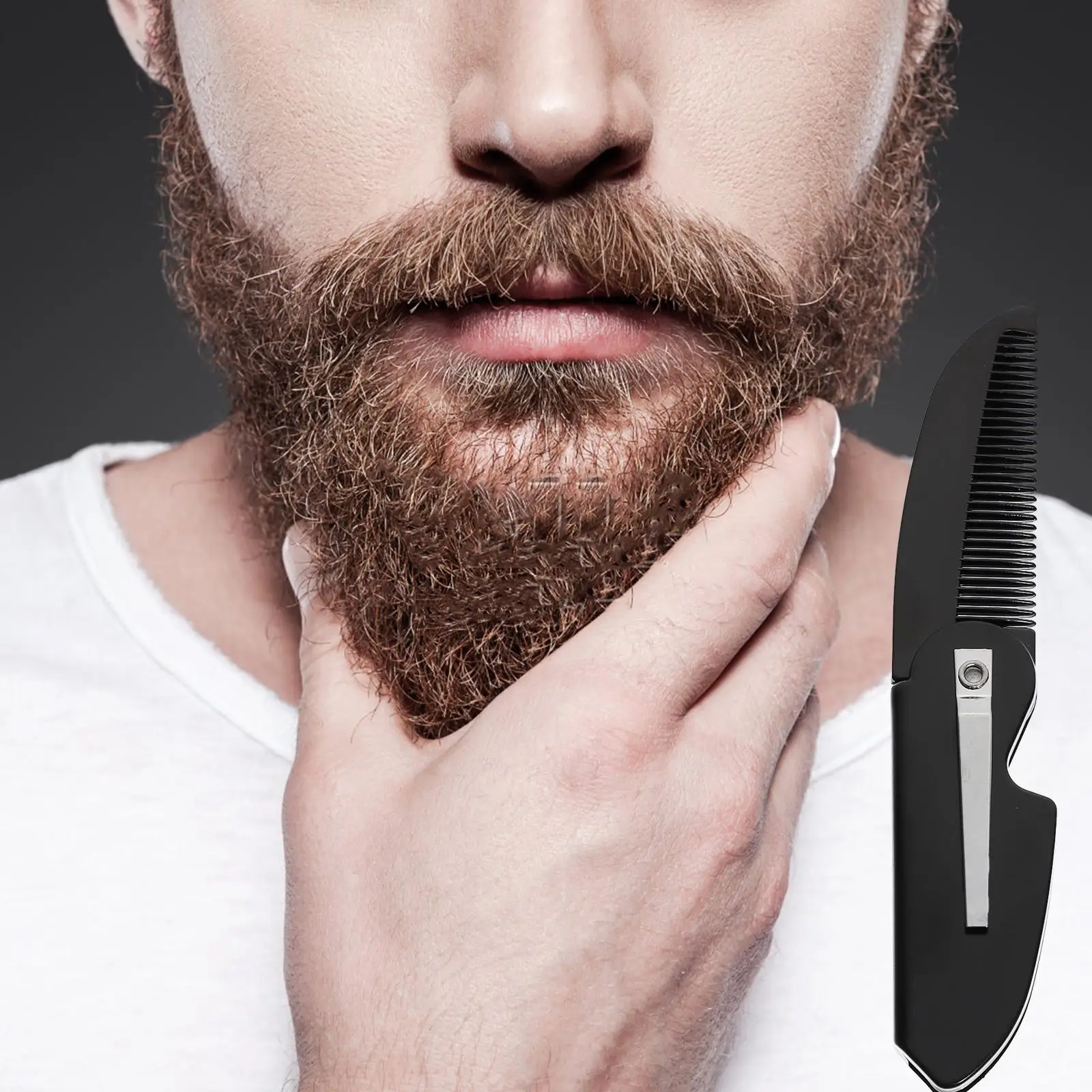 4 pçs bolso masculino dobrável pente de plástico doméstico bigode escova pentes de barba ferramenta homem cabelo