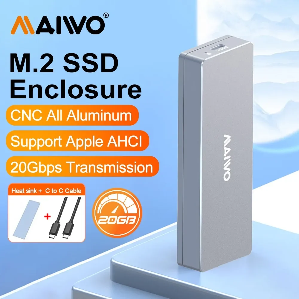 MAIWO Type-C Apple Solid-state Drive Box AHCI Hard Drive Read-write Box Is Suitable for Macbook Air/Pro Laptop Hard Drives