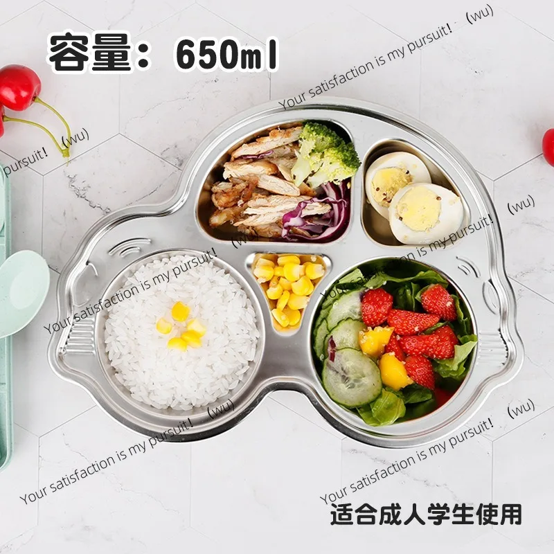 304 stainless steel plate grid fast food plate restaurant 316 meal plate