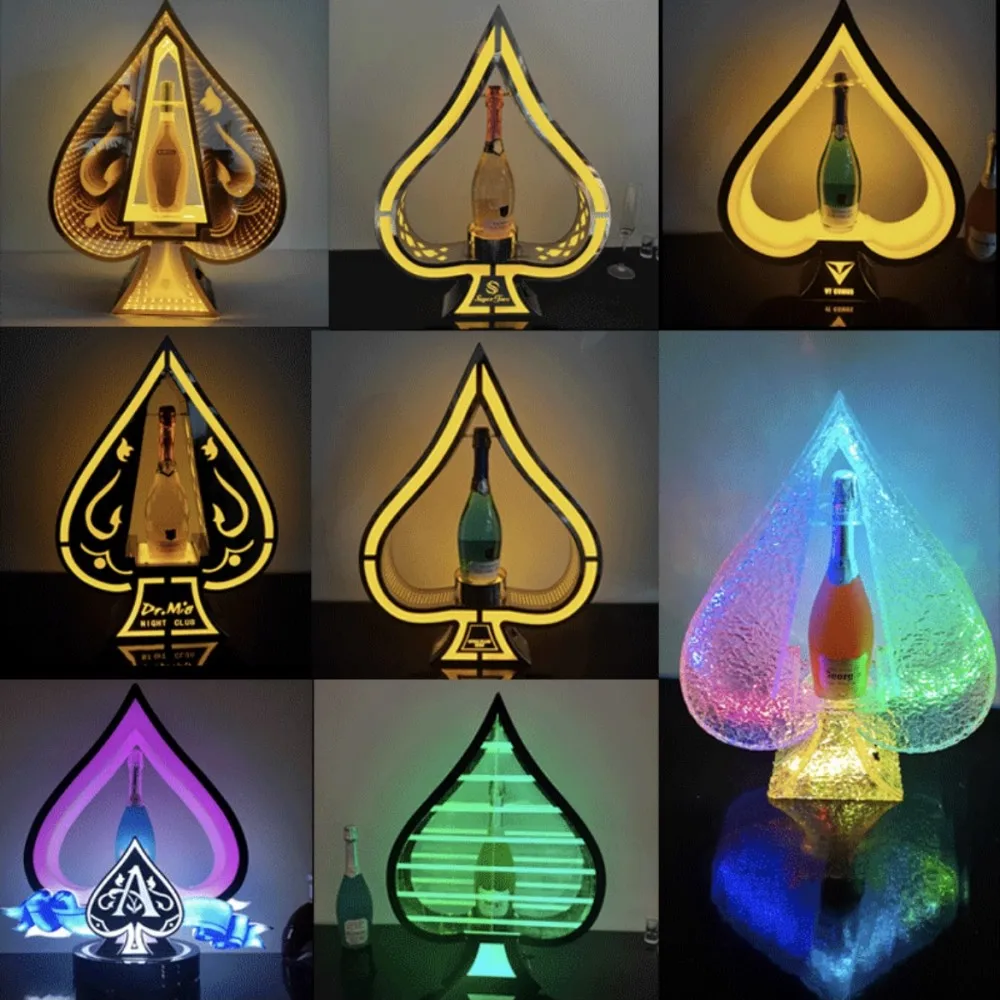 Vip Table Service Armand de Brignac Champage Led Ace of Spade Bottle Presenter Display Glorifier für NightClub Party Lounge Bar
