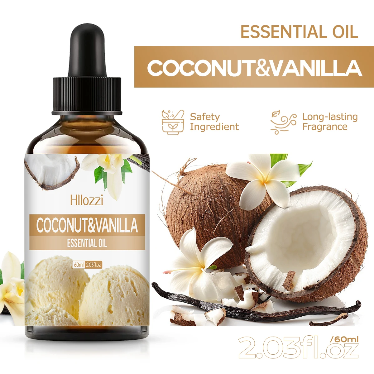 Óleo essencial de baunilha e c - Hair Care Fragrance Essential Oil avaliação e preço