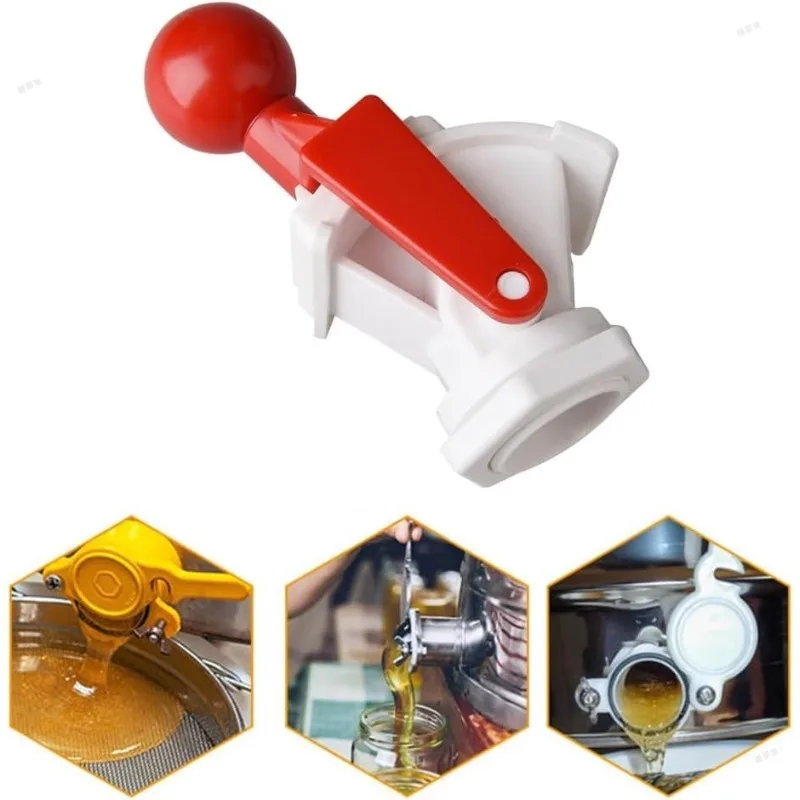 Plastic Honey Gate Valve Honey Extractor Gate with Screwdriver Beekeeping Supplies Honey Extractor Accessory Honey Extractor Tap