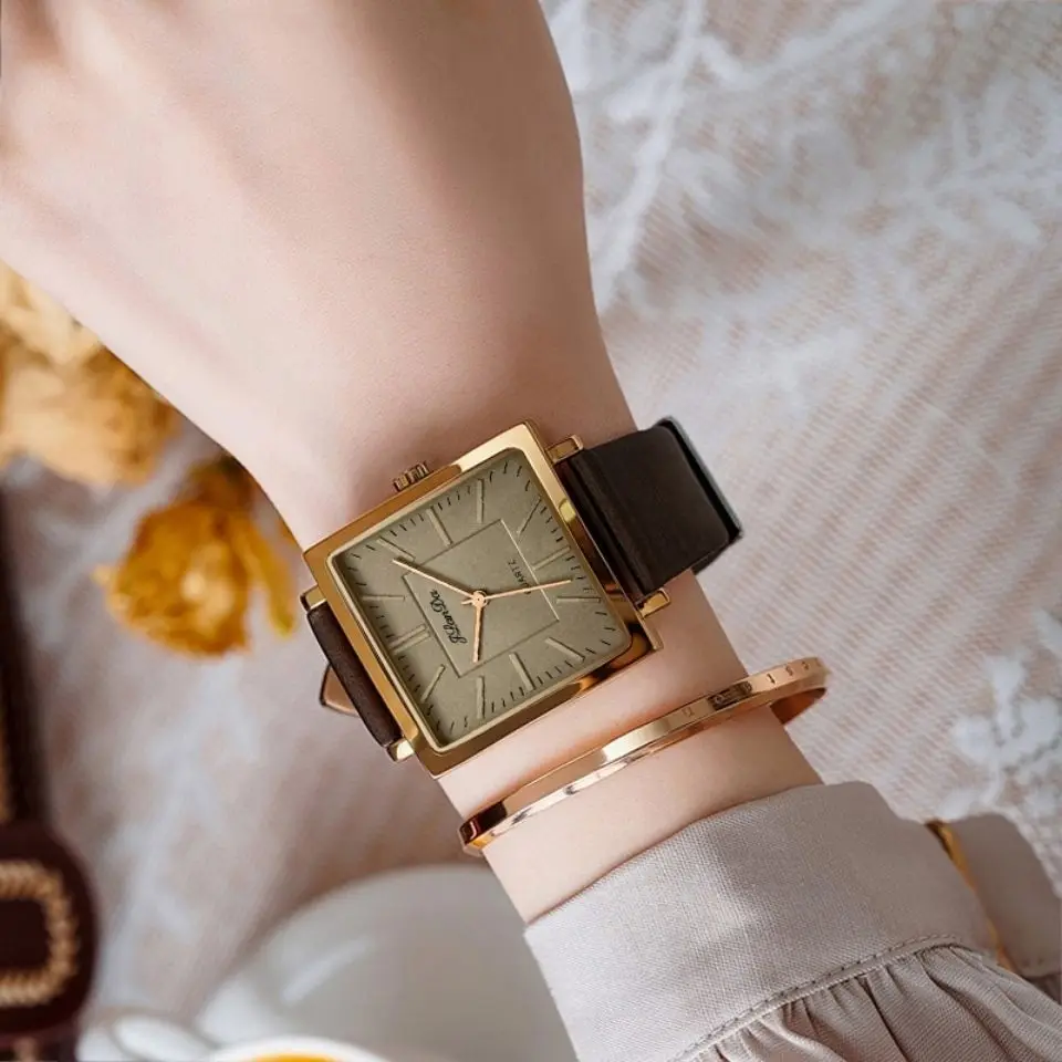 Women'S Watch, Simple And Versatile, Square Dial, Large Dial, Student Women'S Watch, Casual And Fashionable New Product.