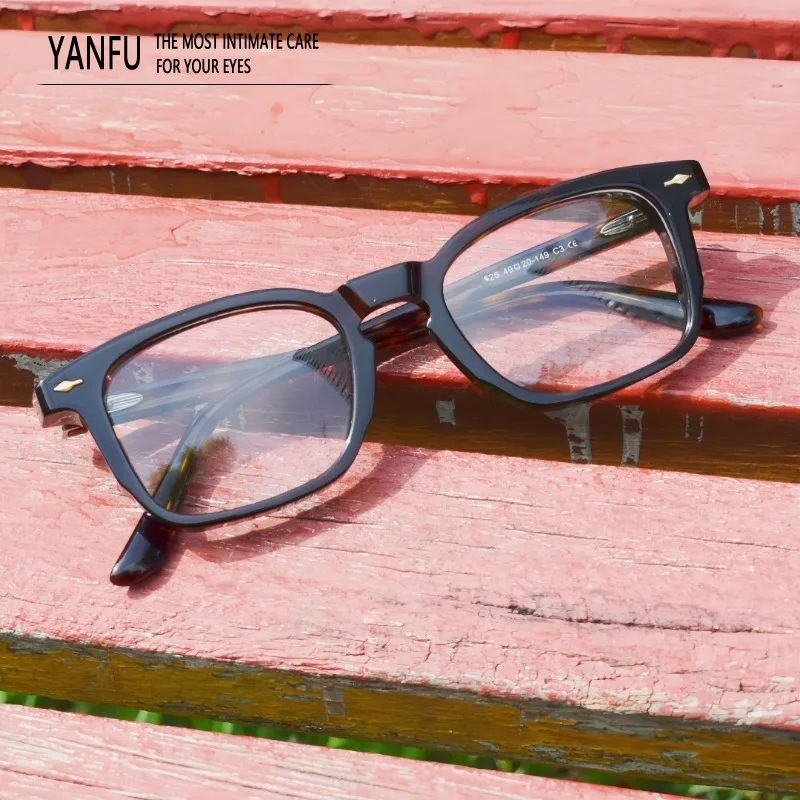 

High Quality Acetate Japanese Square Glasses Frame Man Prescription Myopia Eyewear Women Optical Reading Eyeglasses Men 142mm