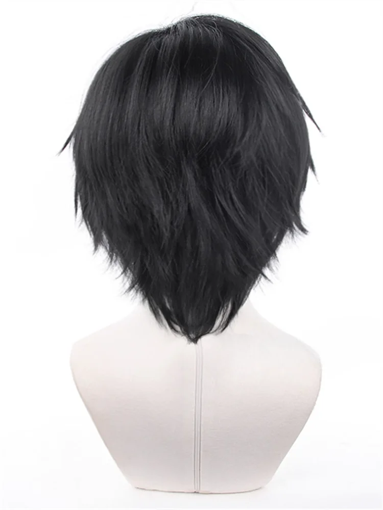 Fushiguro Toji Cosplay Wigs 30cm Short Black Men Synthetic Hair