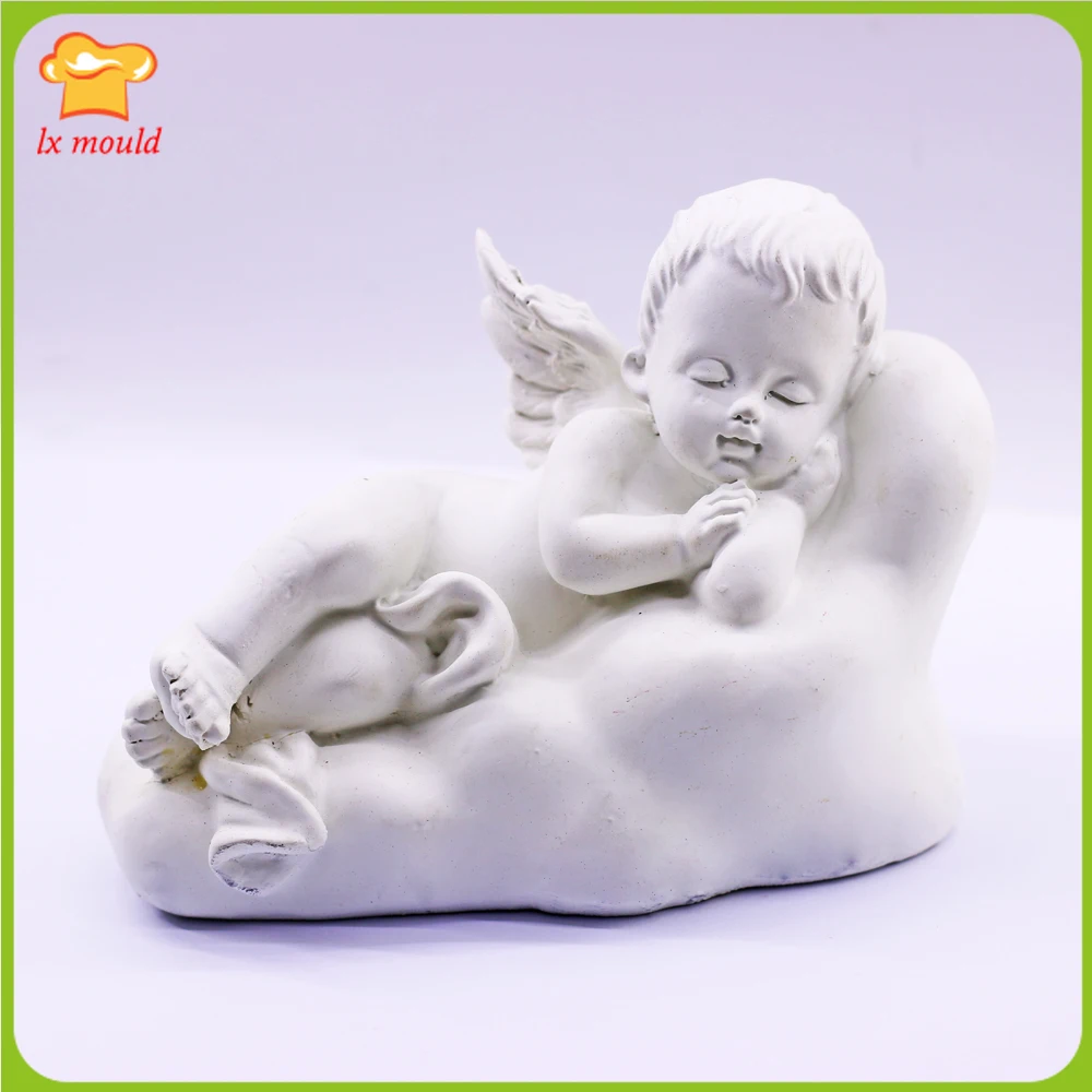 New Sugar Cloud Angel Silicone Mold  Doll Candle Plaster Aromatherapy Soap Mould Home Baking Craft Tools