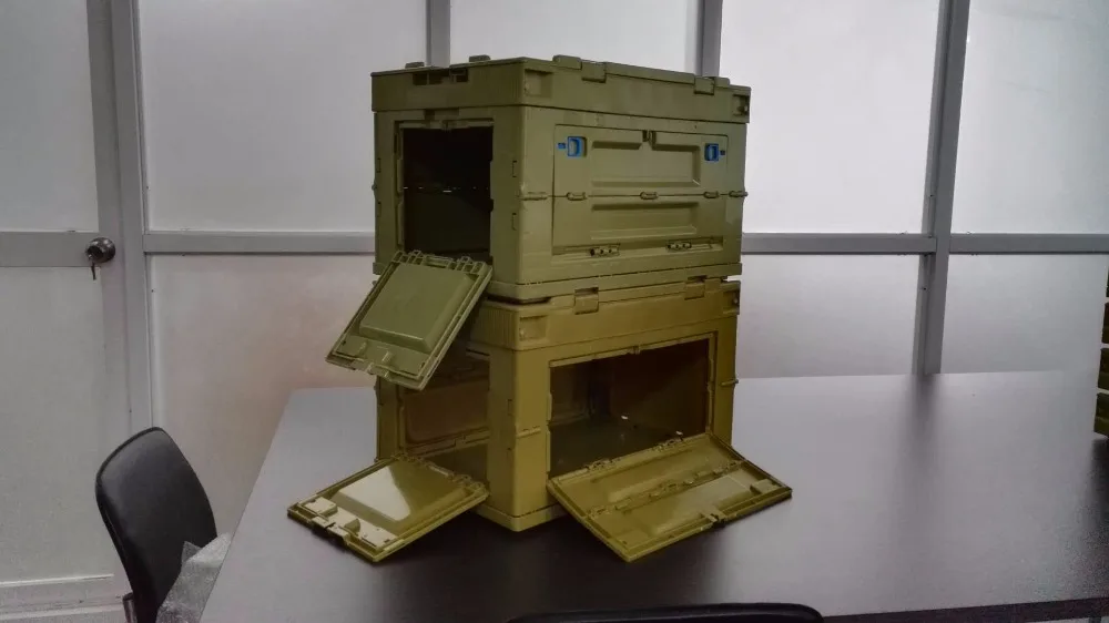 Plastic Flower Delivery Box Fancy Box Foldable Clothes Storage Stackable Moving Tote Box Bin Crate With Locking Lid