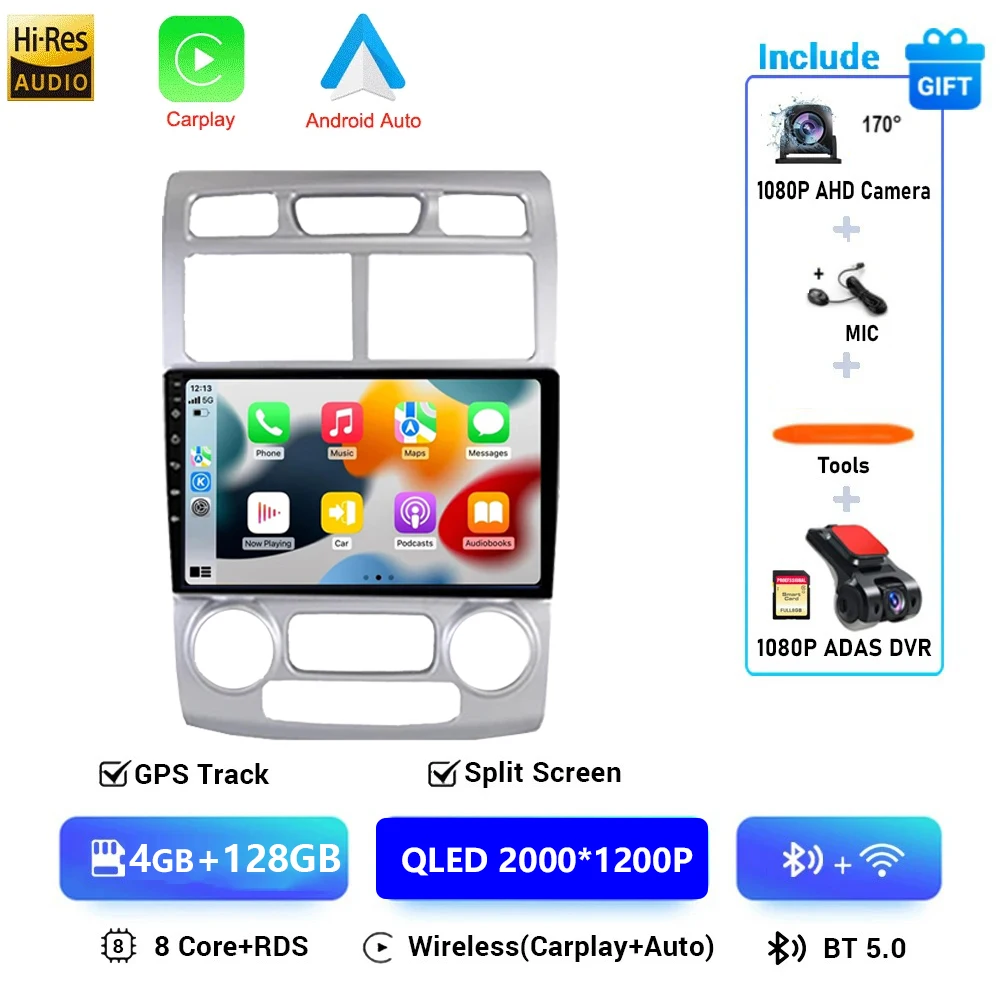 Autoradio voor Kia Sportage 2 2007 2008 2009 Multimedia Speler 2 Din Android 16 Carplay Auto Stereo GPS DVD Head Unit 5G WIFI