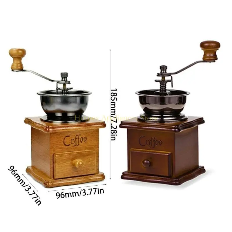 D0AB 수동 핸드 커피 그라인더 조절 가능한 세라믹 코어는 거친 또는 미세한 부지