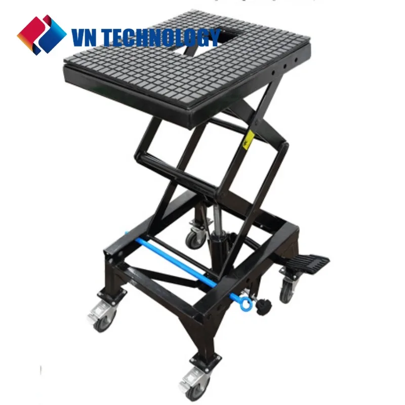 Heavy Duty Motorbike Scissor Lift, 135KG Motorcycle Repair Stand, Motorcycle Hoist Platform, Pedal Type Lifting Jack