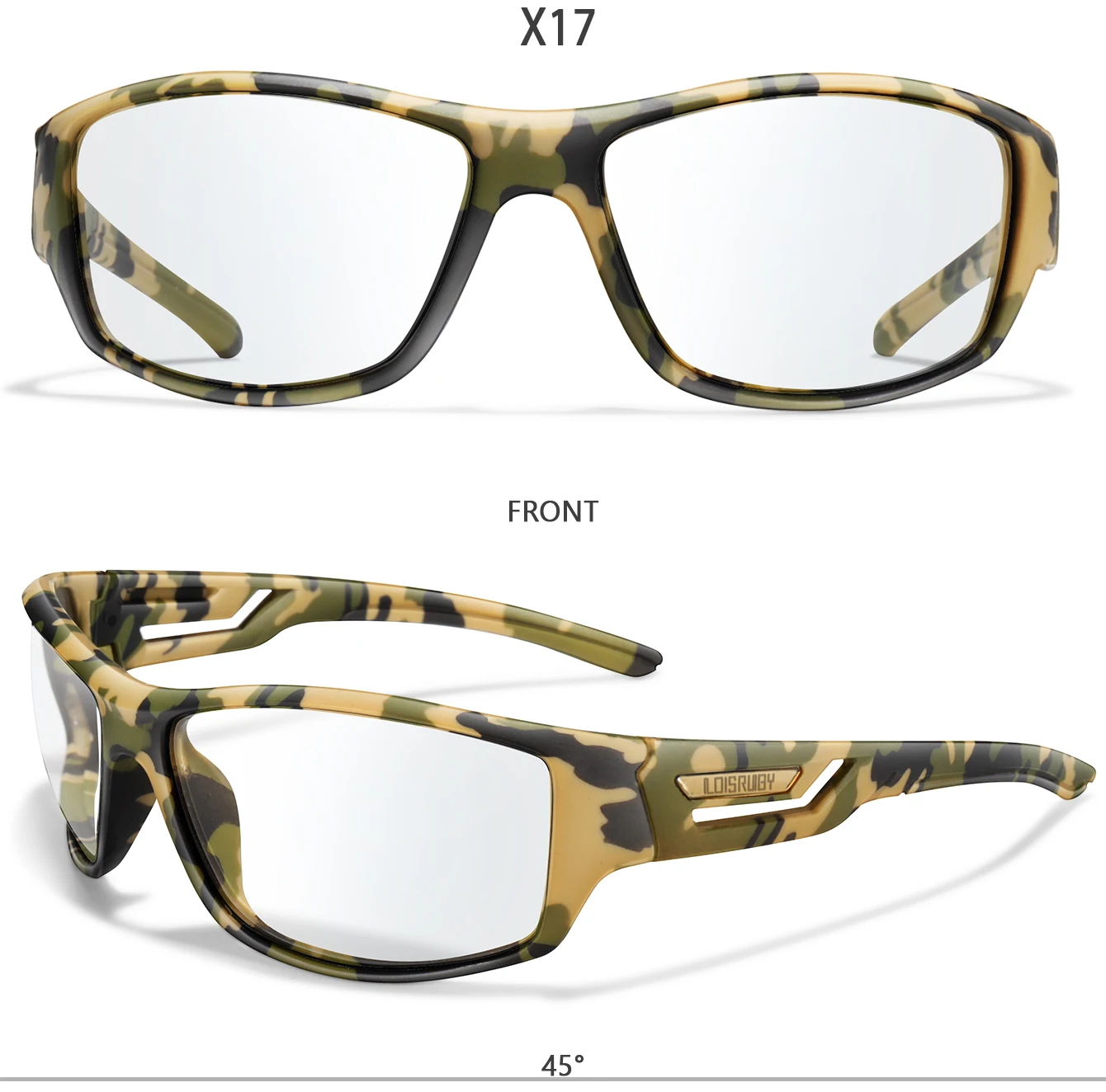 Photochrome Sonnenbrille für Herren, Camo-Militärstil, Festival-Geschenke, Angeln, Radfahren, Reiten, Laufen, Angeln und Fahren – Detail 8