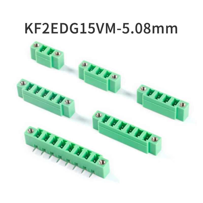（10 Pieces） KF2EDG15VM - 5.08 - 2P 3P 4P 5P 6P 8P Bent Pin Socket 5.08mm Pitch Pluggable Terminal Block