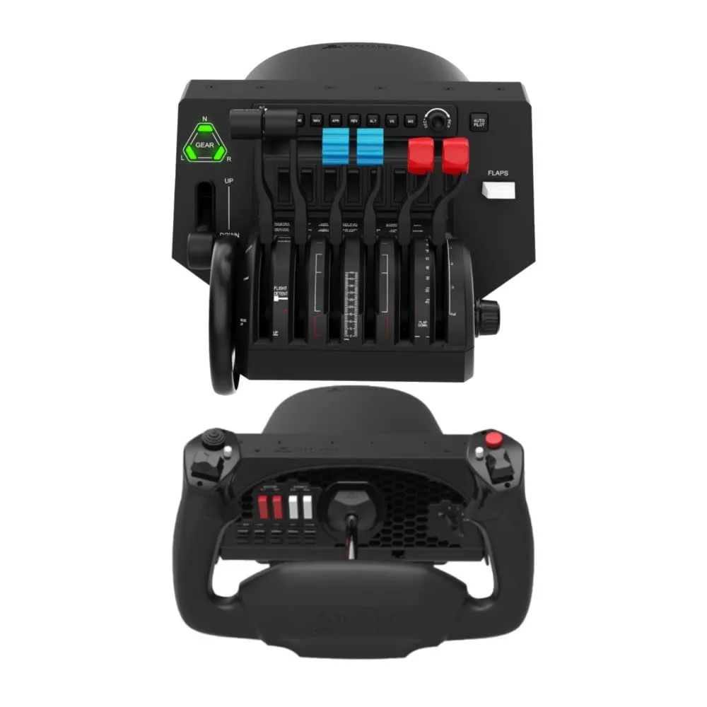 Flight Simulator Yoke and Throttle Quadrant Bundle for PC Gaming Bundle Includes