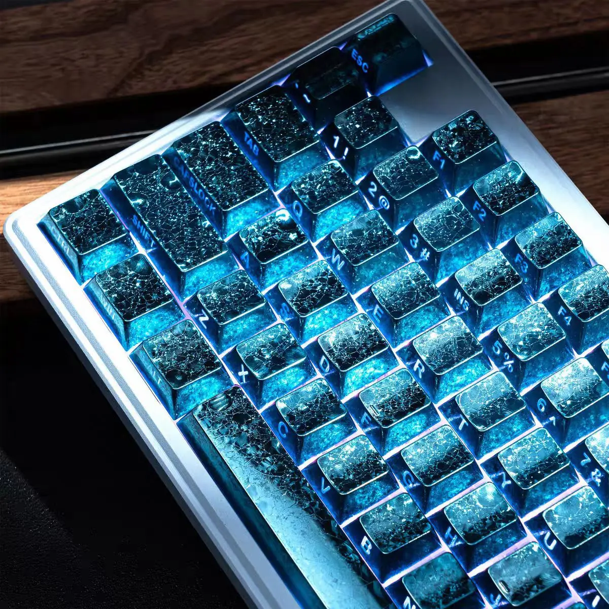 61 key frost keycaps  customized personalized original factory height side engraved light-transmitting keycaps wooting60