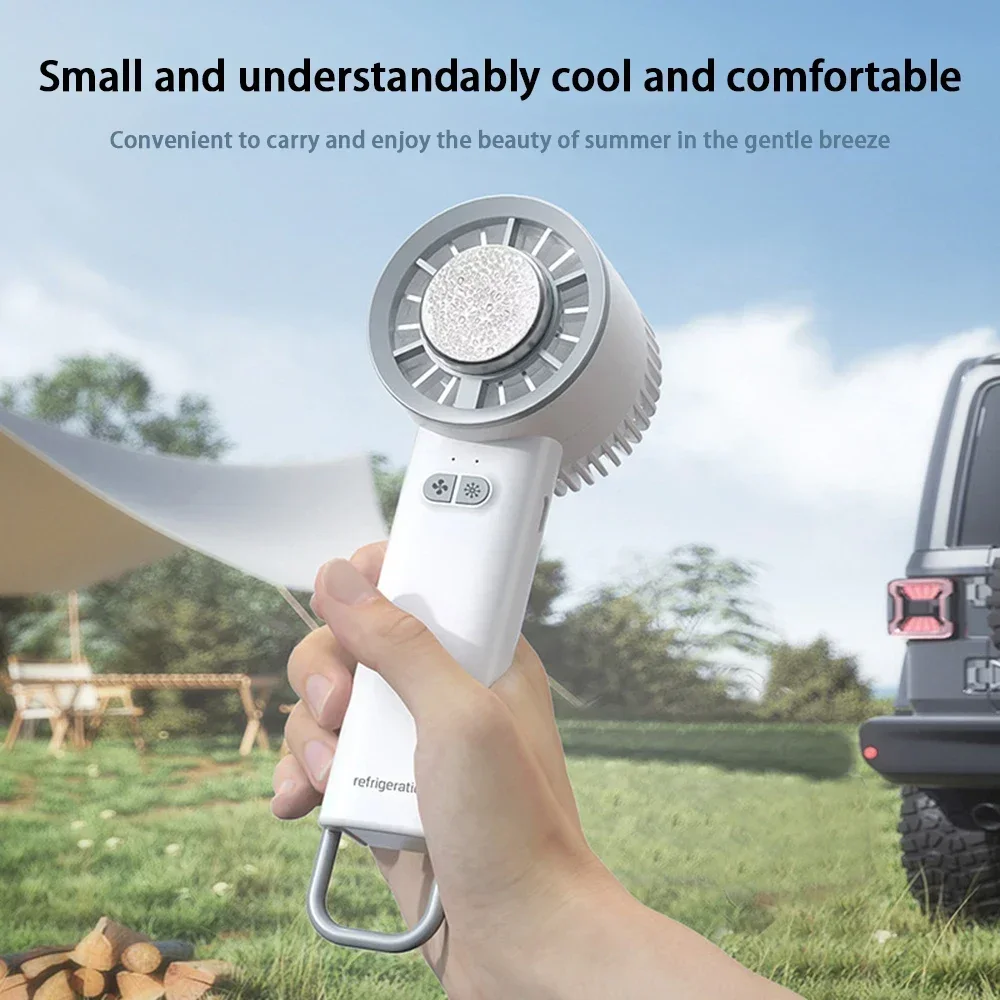 

Wireless Hand Electric Fan Portable Mini Outdoor Neck USB Rechargeable Handheld Camping Fans Circulator Cooling Room