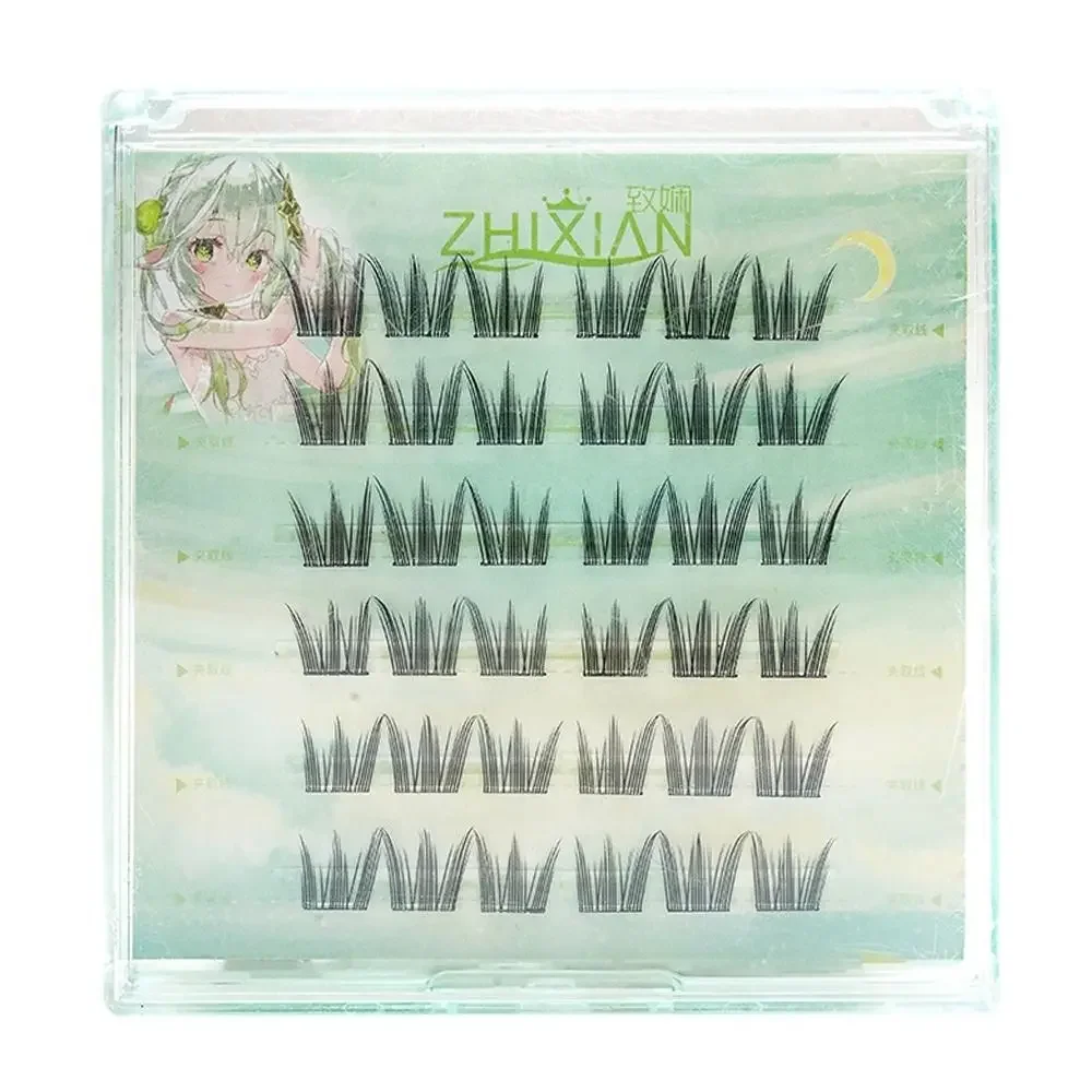 1 ورقة عالية الجودة الطبيعية ذاتية اللصق الرموش قابلة لإعادة الاستخدام لا الغراء العنقودية جلدة Mutistyles رموش ذاتية اللصق