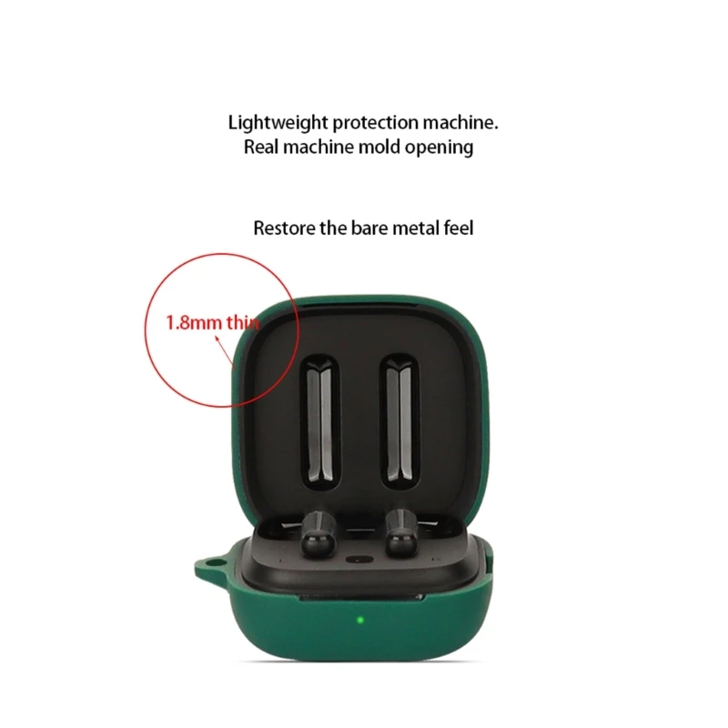 Funda 573A respetuosa con piel para QCY T13 ANC, carcasa sílice a prueba golpes, carcasa lavable