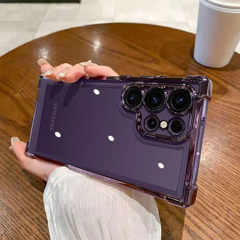 Luxuriöse Transparente Handyhülle mit Beschichtung für Samsung Galaxy S26 S25 Ultra S24 S23 S22 Plus S21 FE A55 A36 A54 A53 A35 A52 A34 Schutzhüllen – Detail 10