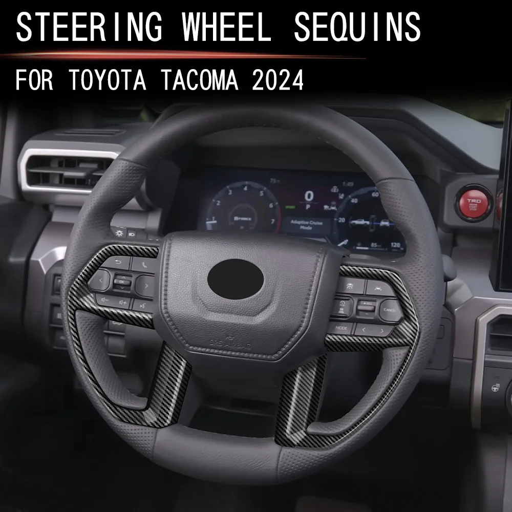 Suitable for 24 Toyota TACOMA steering wheels, sequined Tacoma steering wheel button decoration accessories on both sides