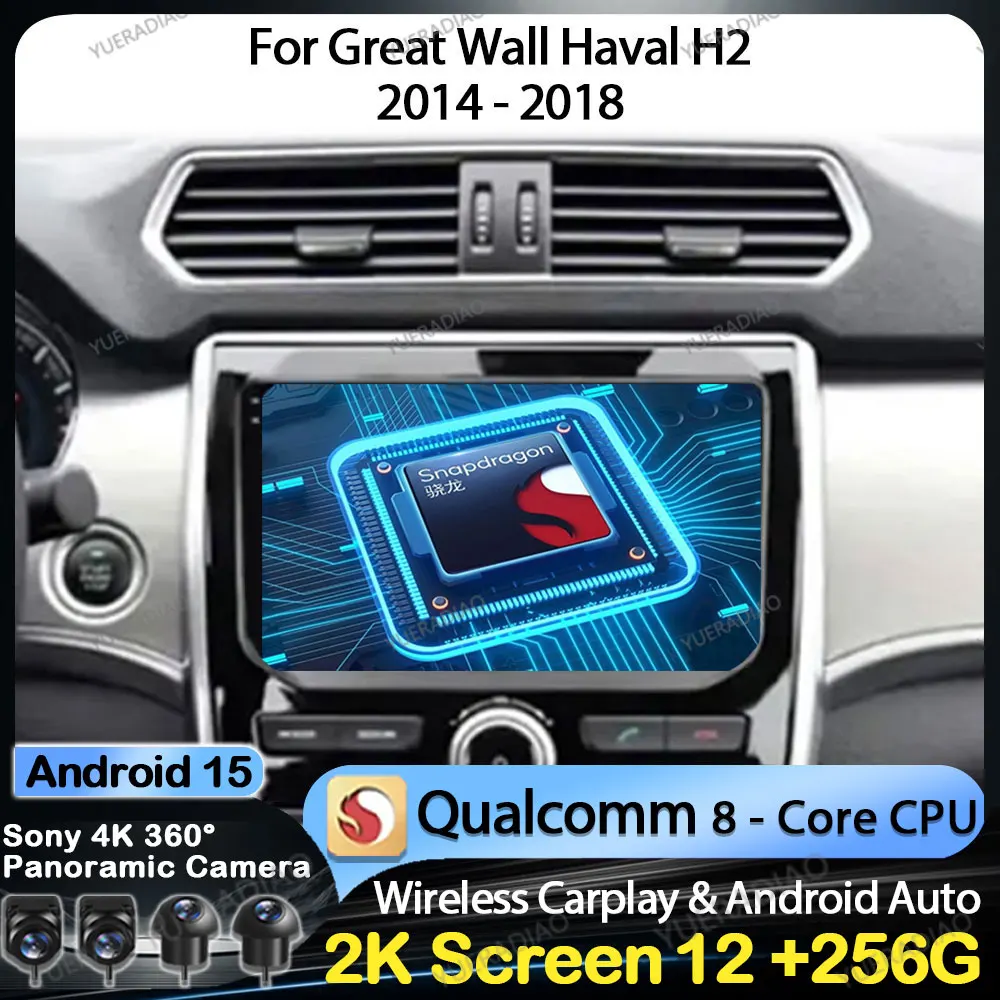 

Android 15 Car Radio For Great Wall Haval H2 2014 2015 2016 2017 2018 GPS NAVI 2DIN 4G WIFI Multimedia Stereo Video Player BT