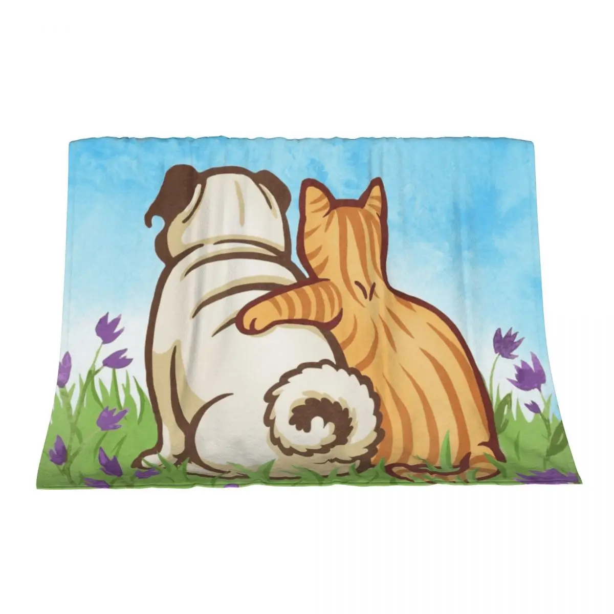 

Best Friends Forever - Milo & Otis Throw Blanket Sofas Luxury Designer Sofa Quilt for winter Blankets