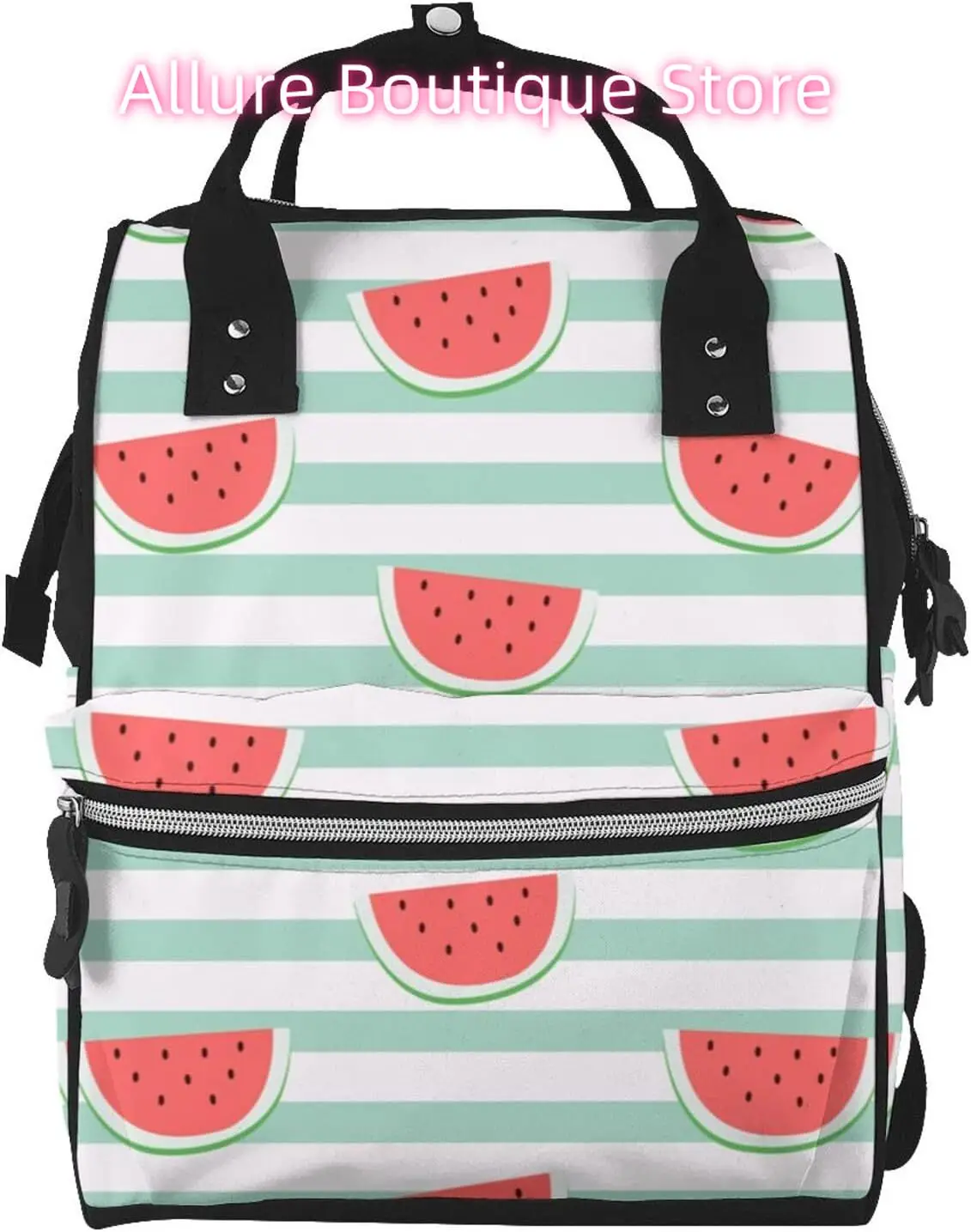 

Fruit Watermelon Print Diaper Bag Backpack for Women Large Capacity Nappy Bag Multifunction Waterproof Mummy Backpacks for Mom D