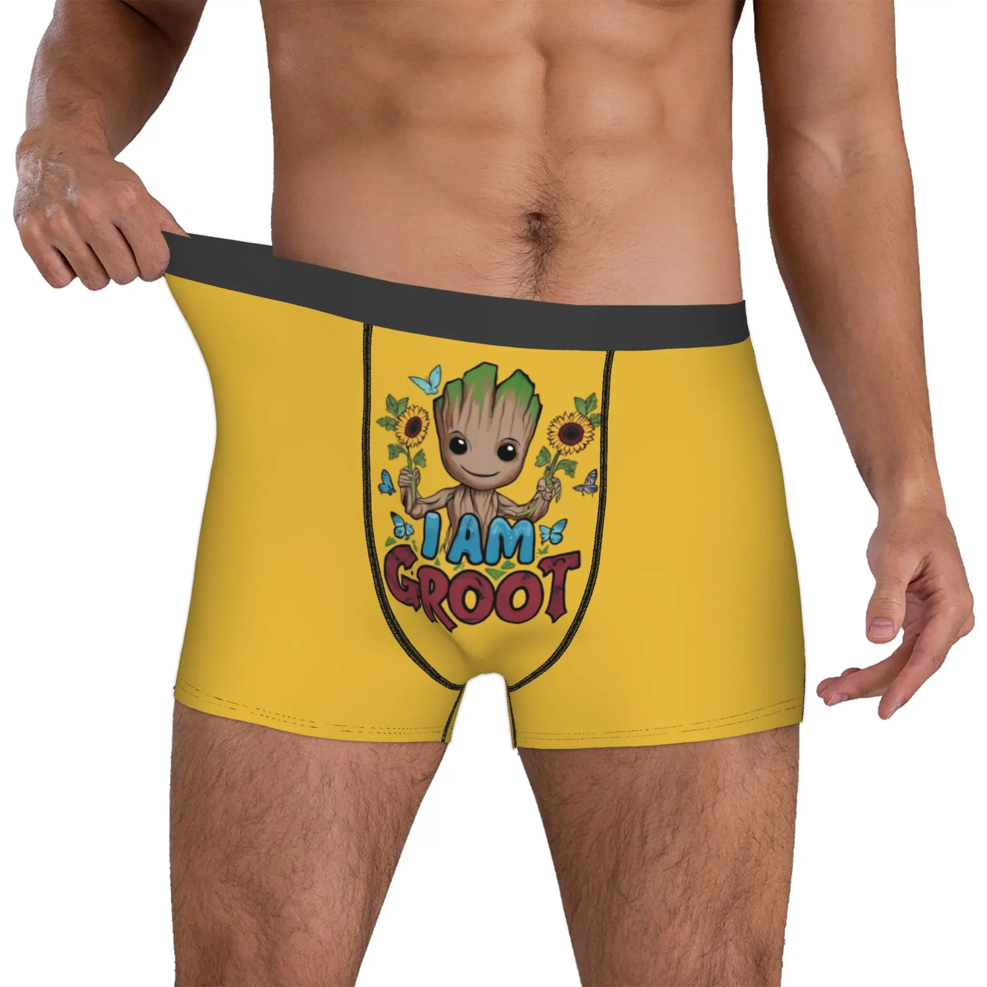 

Customized G-Groot Comic Boxer Shorts For Men 3D Print Underwear Panties Briefs Breathable Underpants