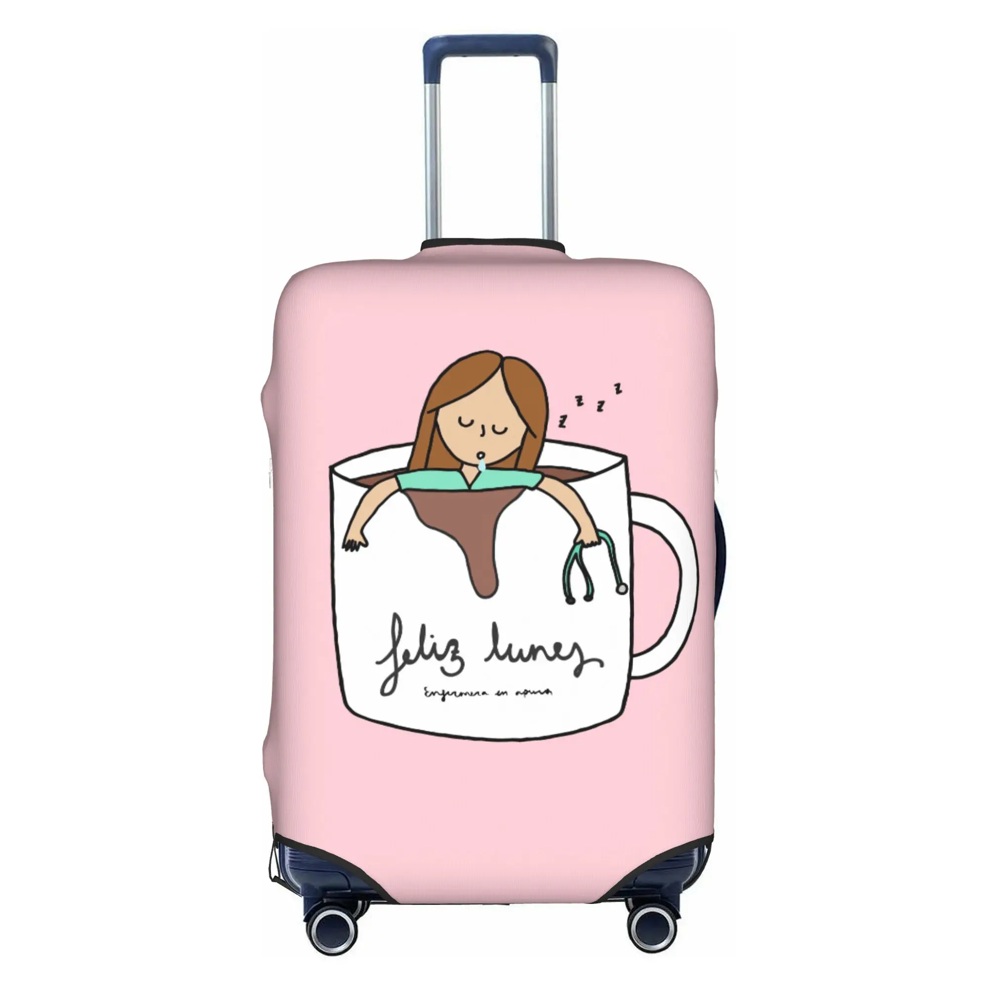 Enfermera En Apuros Doctor Nurse Medical Suitcase Cover Washable  Travel Luggage Covers for 18-32 inch
