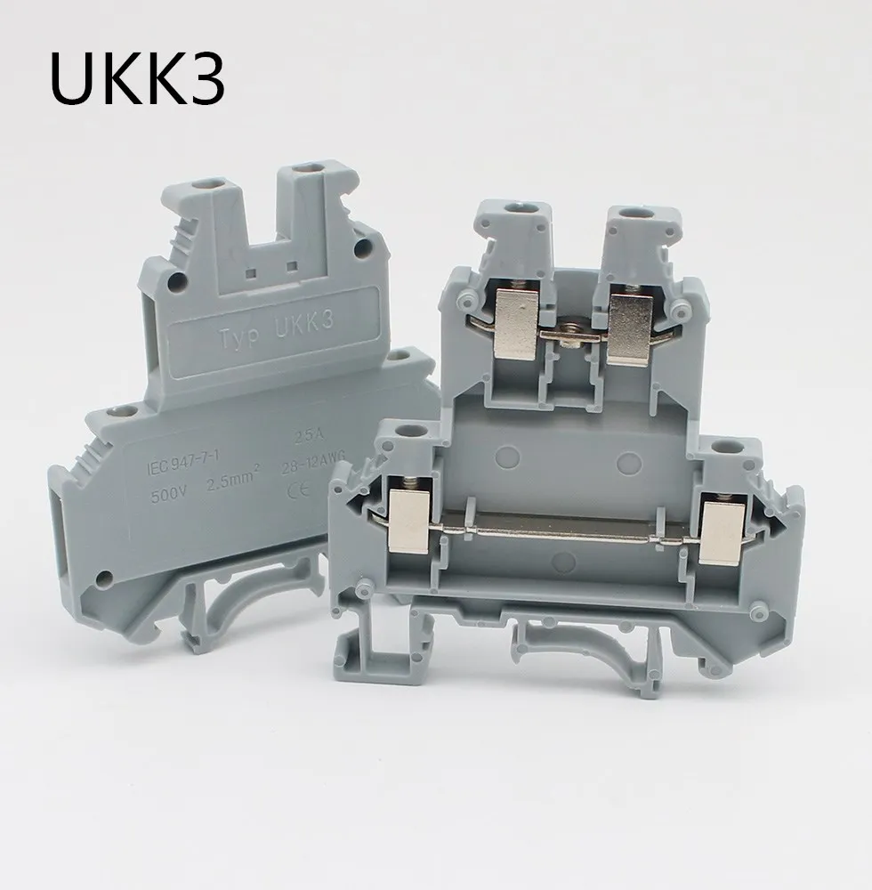 10PCS UKK3 double terminal double lugs of flame retardant materials Connector
