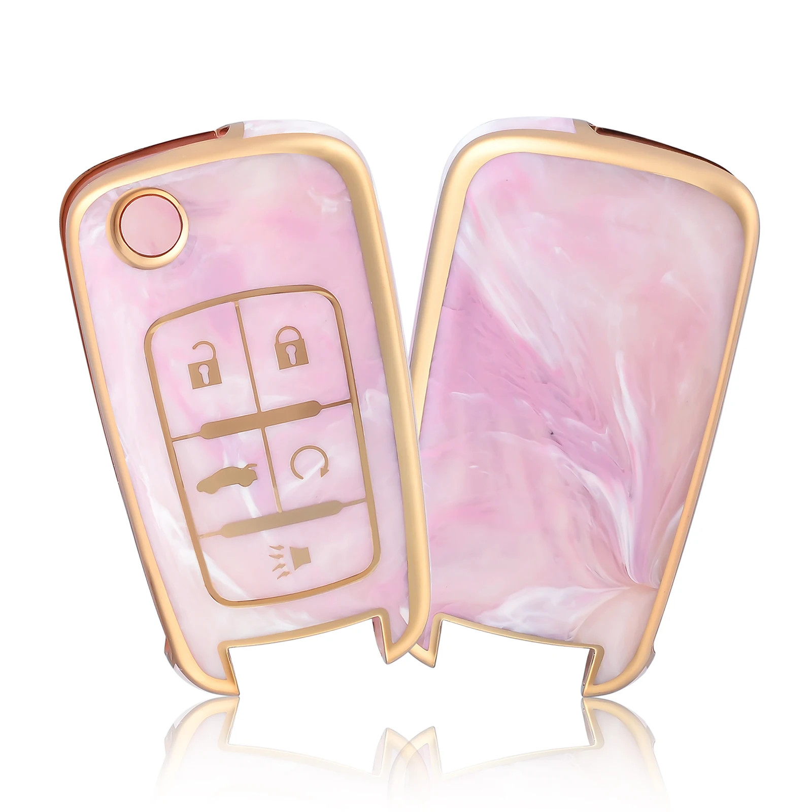 New Car Key Case Suitable for Chevrolet Foldable 5-Button Key Cover, Buick Excelle, Cruze Car Key Cover