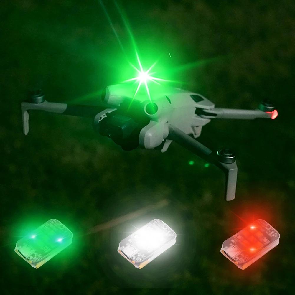 Drone Strobe Light for DJI Avata 2/ Mini 3/4 Pro Mavic 3 Pro Night Flight Anti-collision 9 Light Modes Blinking LED Flash Acces