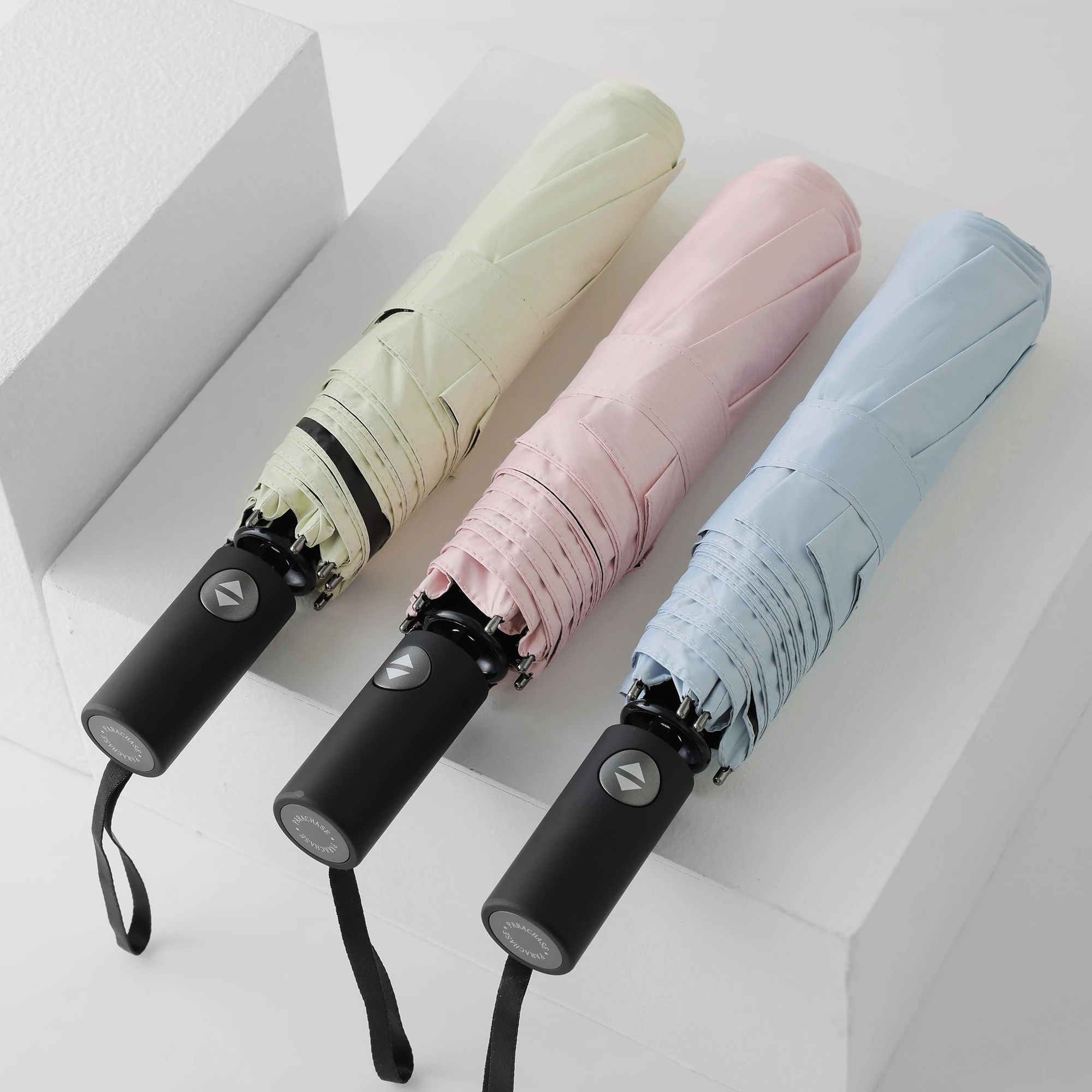 Anti-rebound Safe Automatic Umbrella Woman, Summer UV Protection Sun Umbrella Windproof, 420T Outdoor Folding Rain Umbrella