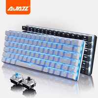 Ajazz Ak33 82 Key Wired Wireless Black Axis Rgb Luminous Full Key Macro Defines Laptop Mechanical Keyboard Support Waterproof