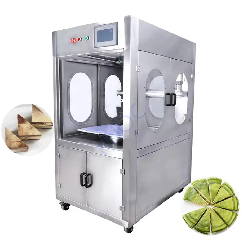 التلقائي 20 كيلو هرتز الإسفنج Mille-feuille المجمدة موس كعكة آلة قطع بالموجات فوق الصوتية جولة مربع كعكة القاطع #4