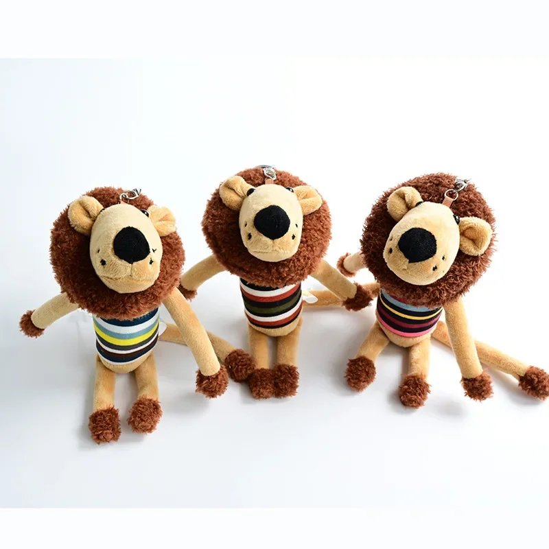 

1 Pcs New Cute Naughty Lion Plush Toy Keychain Car Toy Pendant Bag Charm Send Friends Halloween Christmas Gift