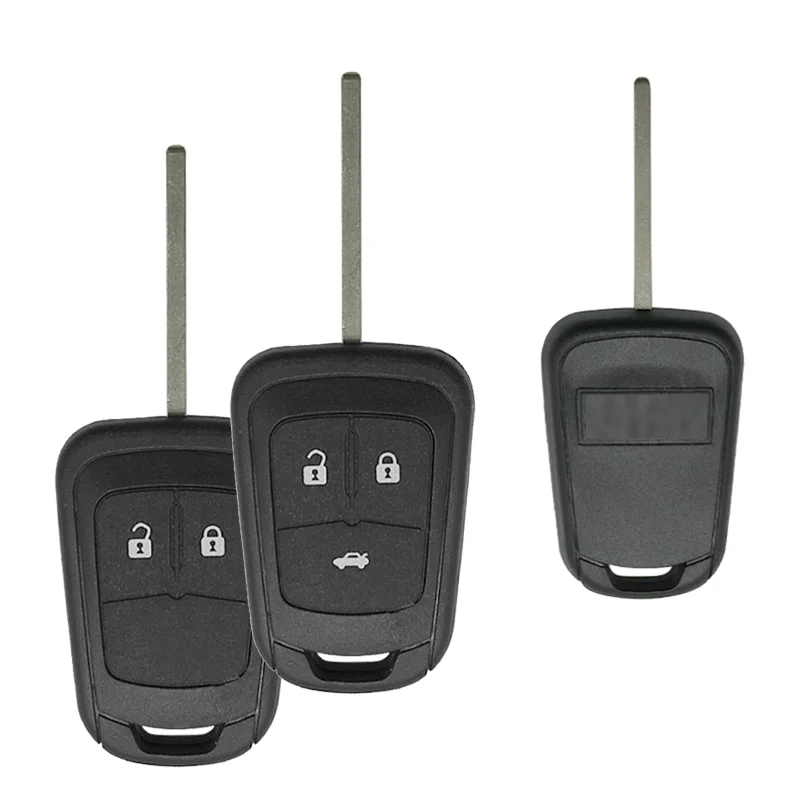 

Autokeysupply AKGMF105 Корпус дистанционного ключа 2, 3-кнопочный брелок для автомобиля с логотипом для Chevrolet