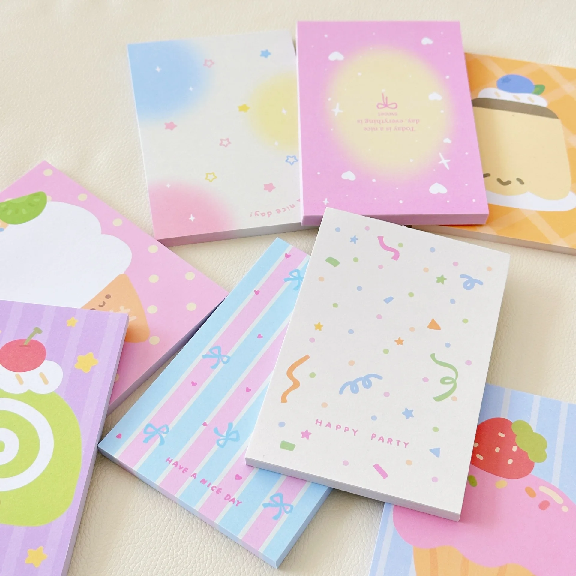 50sheets New High-value Ins Korean Style Stationery Can Tear Sticky Notes  Account Material Ink Dot Account Learning Portable