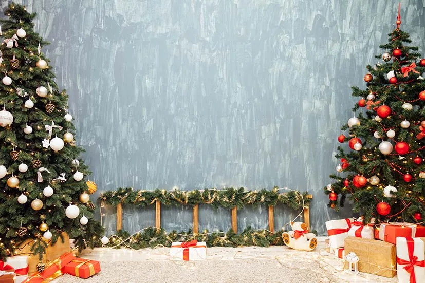 Fondos de Navidad para fotografía, decoración Interior de árboles, retrato familiar, muñeco de nieve, estudio, pancarta