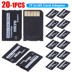 1-20PCS Mini Memory SD TF To MS Card Memory Stick Card Adapter For PSP Card Single/Dual 2 Slot Adapter For Pro Duo Plug And Play