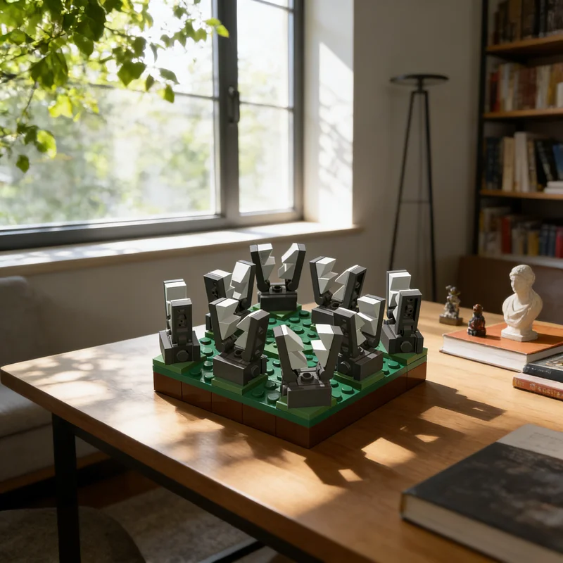108 pièces Blocs de construction MOC Evoker Stand, jouet cadeau de Noël, idée artistique 3D créative à assembler soi-même, éducatif pour anniversaire