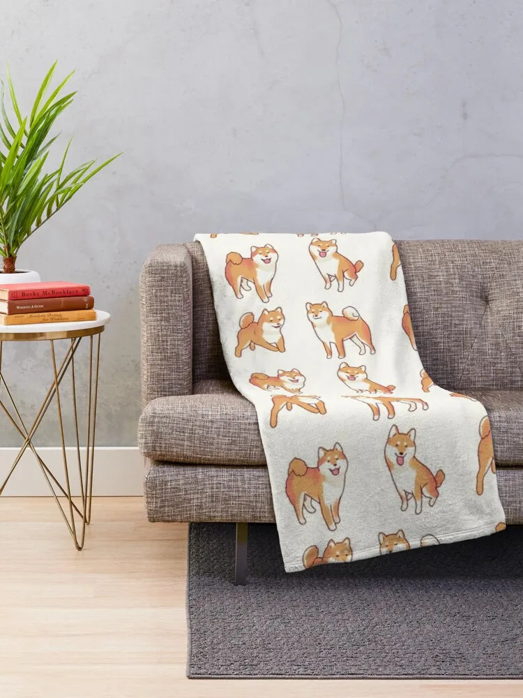 shiba inu pack  Throw Blanket blankets and throws Luxury Plush Sleeping Bag Blankets