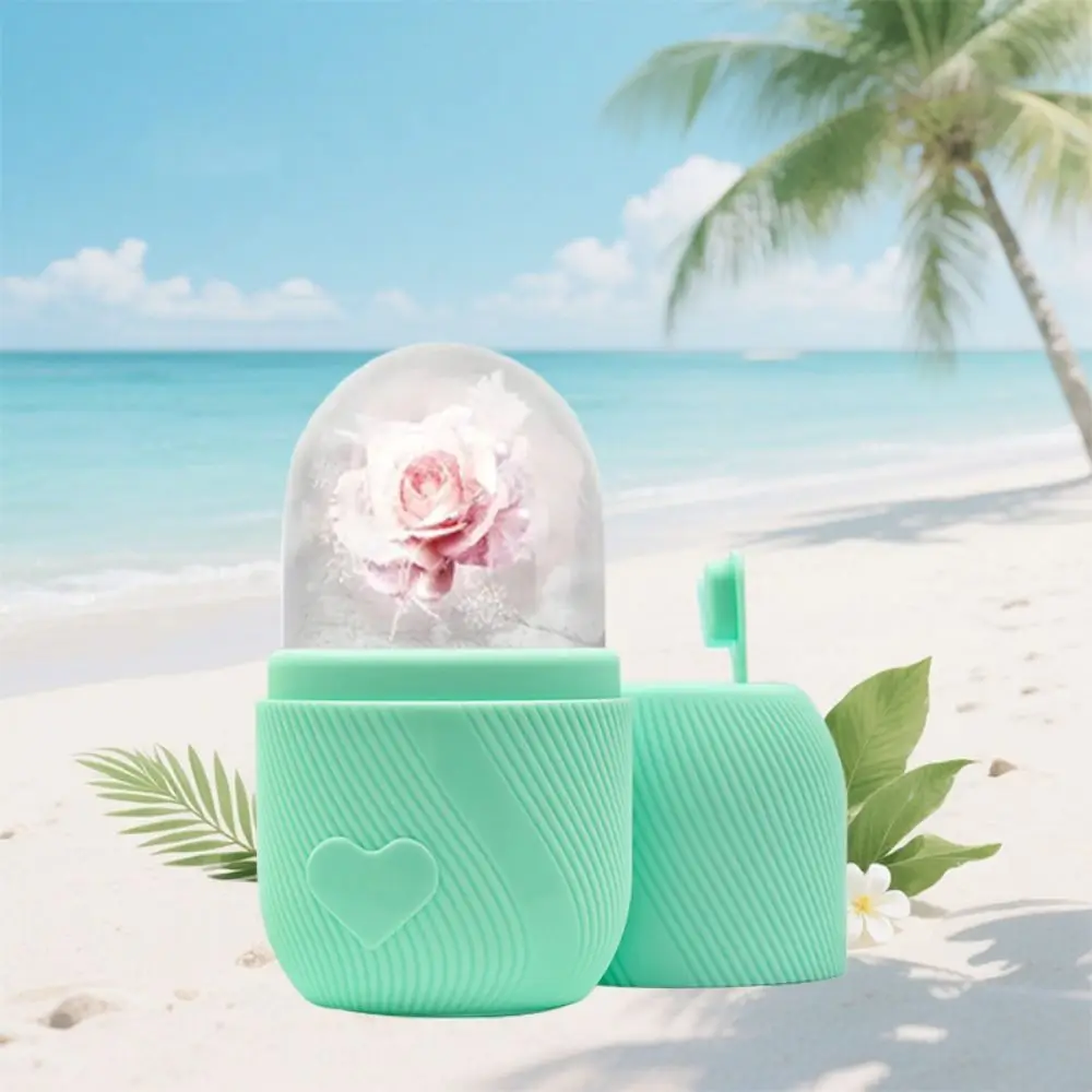 Rolo de gelo de silicone atualizado para rosto, reutilizável, lifting facial, massageador facial, ferramentas de cuidados com a pele, bandejas de cubos de gelo, olhos e pescoço